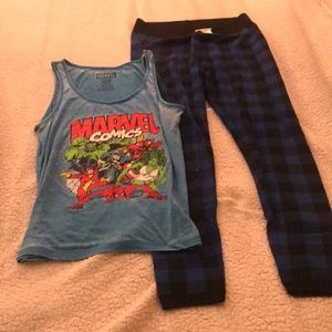 Marvel tank and sleep leggings set